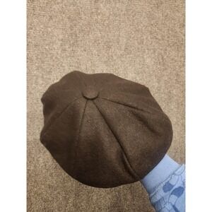 Dobbs Hat Newsboy Cap Fitted Mens XXL 7 7/8 Black Flat Cap Classic Made USA